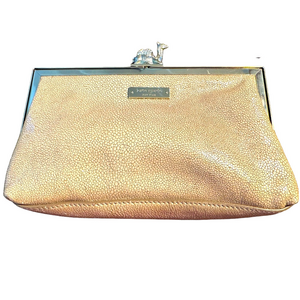 Kate Spade Queen of the Nile Stingray Embossed leather Clutch.  RARE